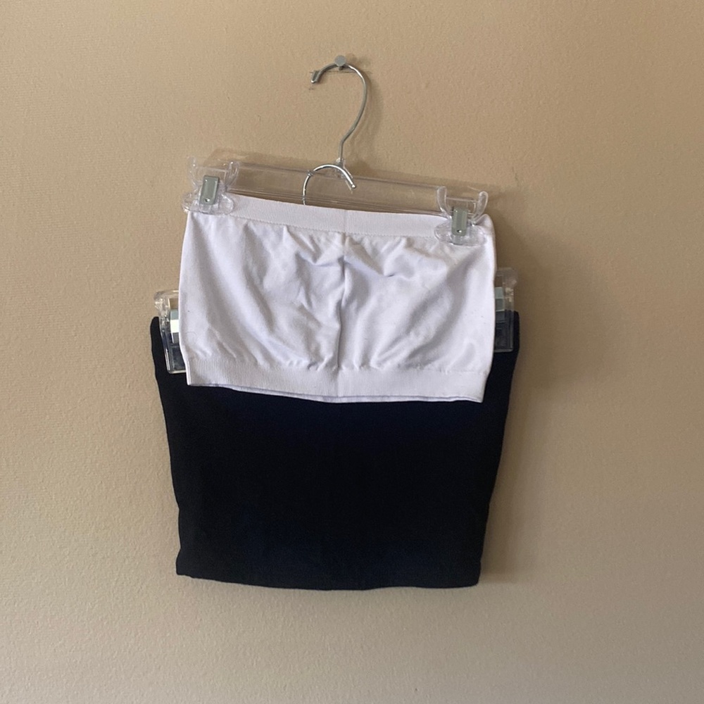 girls bandeau and black tube top 2 PACK